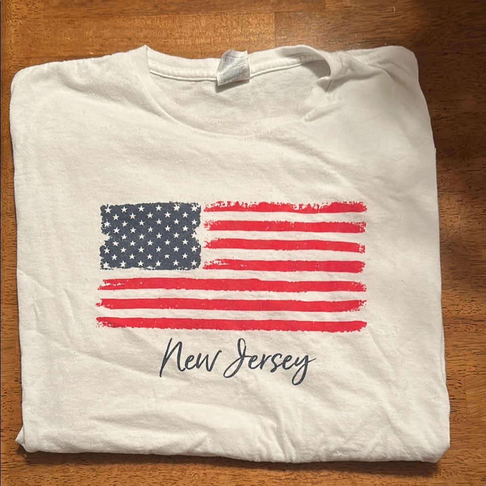 New Jersey American Flag Graphic T-Shirt